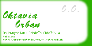 oktavia orban business card